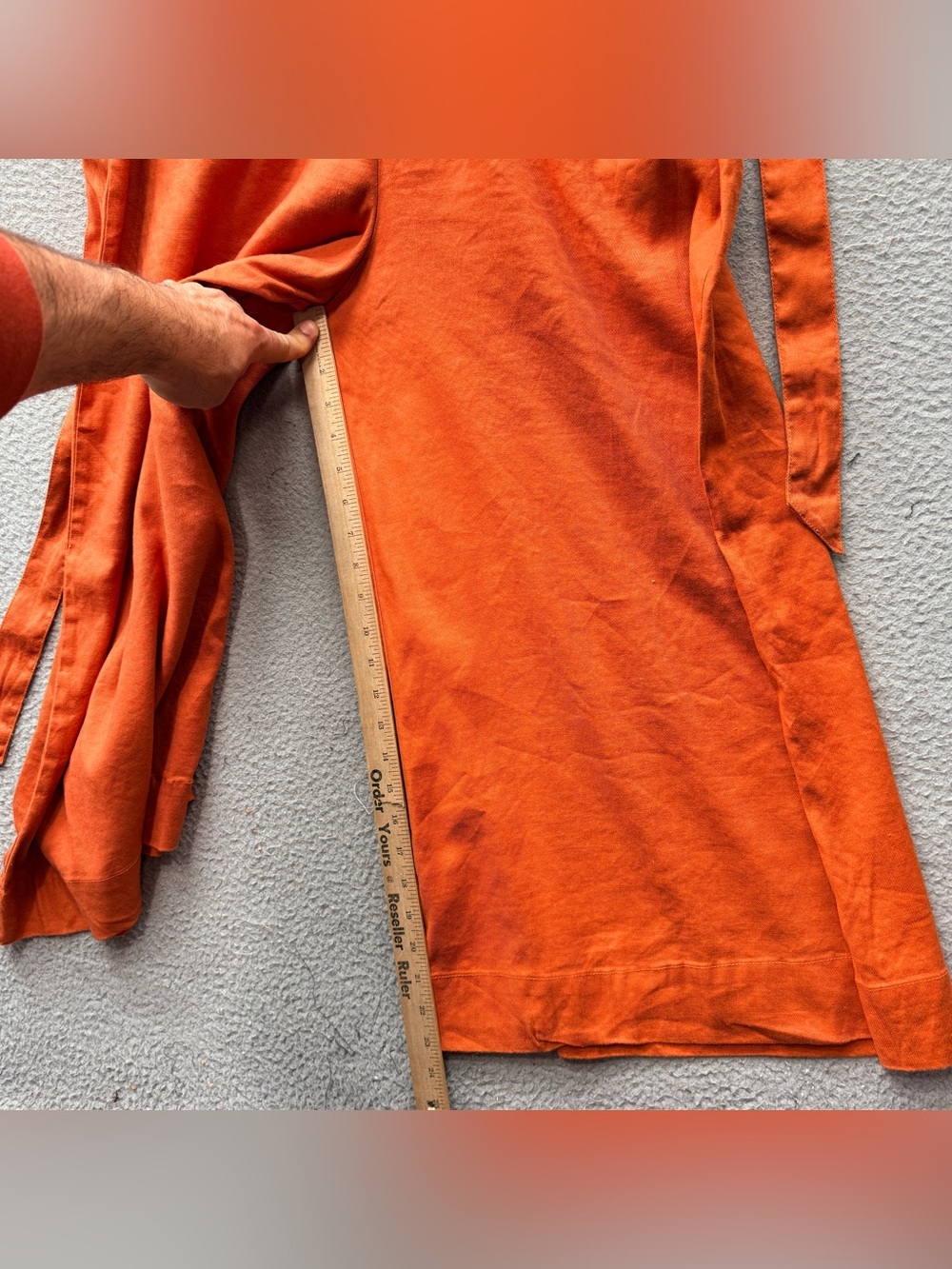 Anthropologie Maeve Colette Wide Leg One Piece Jumpsuit Orange Belted Women’s 16 - Picture 11 of 15